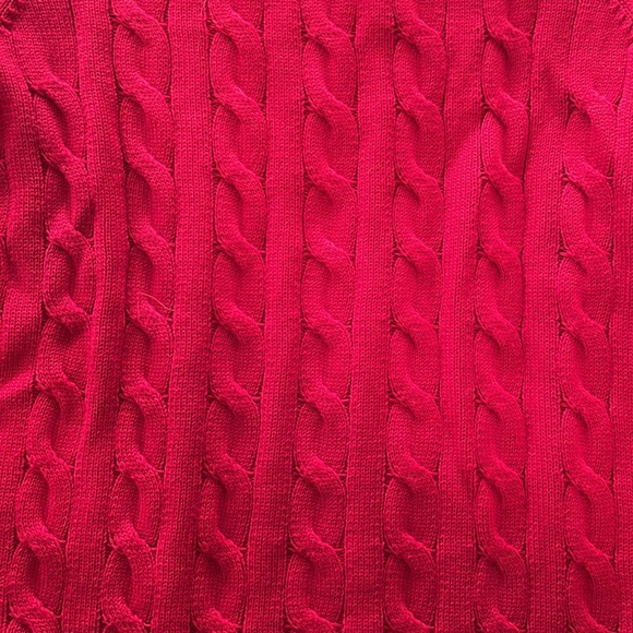 Candy Apple Red Talbots Cotton Sweater,Size S - Picture 8 of 8